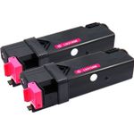 2 stuks Dell 593-10315 / 593-10323 (FM067) toner magenta hoge capaciteit (Ink Hero Huismerk)