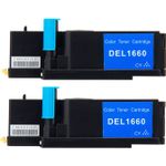 2 stuks Dell 593-11041 (769T5) toner cyaan (Ink Hero Huismerk)