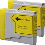 2 stuks Brother LC970Y inktcartridges geel (Ink Hero Huismerk)