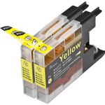 2 stuks Brother LC1280XL geel inktcartridges (Ink Hero Huismerk)