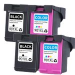 4 stuks HP 901 XL inktcartridges hoge capaciteit (Ink Hero Huismerk)