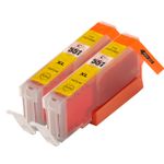 2 stuks Canon CLI-551XL inktcartridges geel hoge capaciteit (Ink Hero Huismerk)