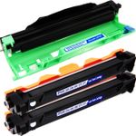 3 stuks Brother TN1050 / DR1050 toner & drum zwart (Ink Hero Huismerk)