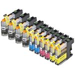 10 stuks Brother LC123 (LC121) inktcartridges hoge capaciteit (Ink Hero Huismerk)