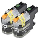 2 stuks Brother LC127BK inktcartridges zwart super hoge capaciteit (Ink Hero Huismerk)