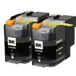 2 stuks Brother LC229BK inktcartridges zwart super hoge capaciteit (Ink Hero Huismerk)