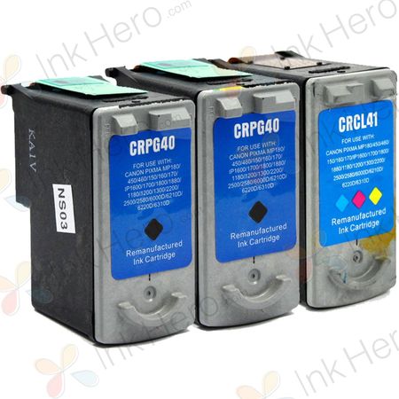 3 stuks Canon PG-40 & CL-41 inktcartridges (Ink Hero Huismerk)