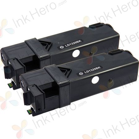 2 stuks Dell 593-10258 (DT615) toner zwart hoge capaciteit (Ink Hero Huismerk)