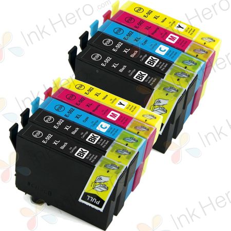 10 stuks Epson 502XL inktcartridges hoge capaciteit (Ink Hero Huismerk)