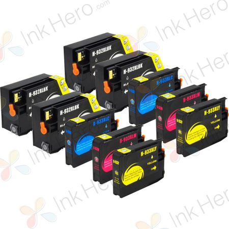 10 stuks HP 932XL & 933XL inktcartridges hoge capaciteit (Ink Hero Huismerk)