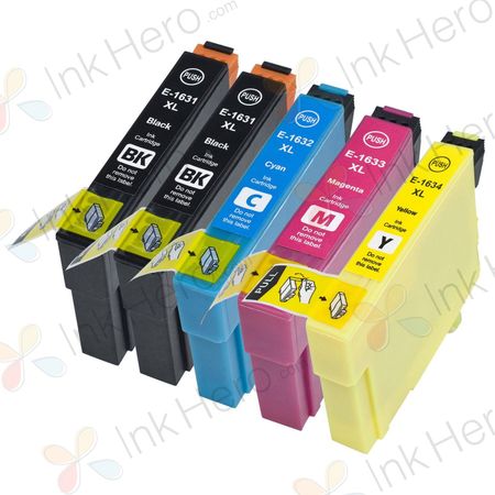 5 stuks Epson 16XL inktcartridges hoge capaciteit (Ink Hero Huismerk)