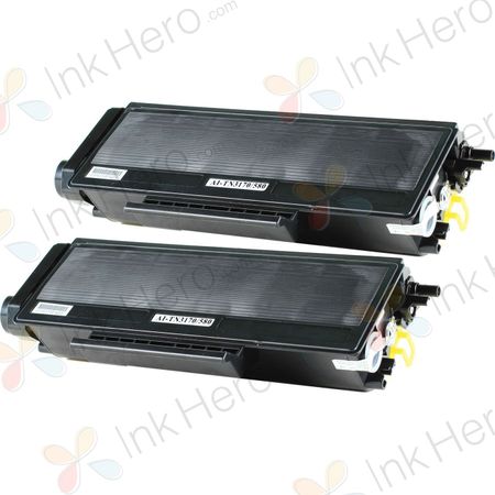 2 stuks Brother TN3170 (TN3130) toner zwart hoge capaciteit (Ink Hero Huismerk)