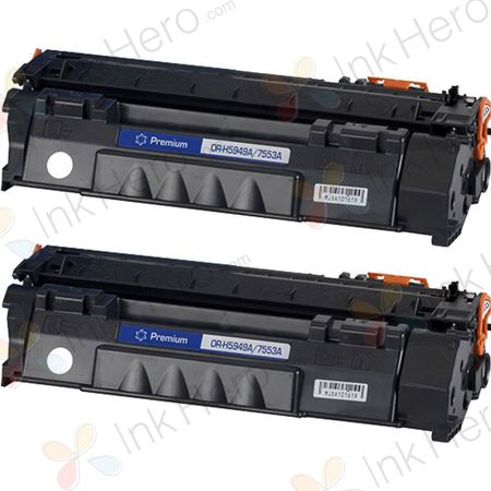 2 stuks Canon 715 toner zwart (Ink Hero Huismerk)