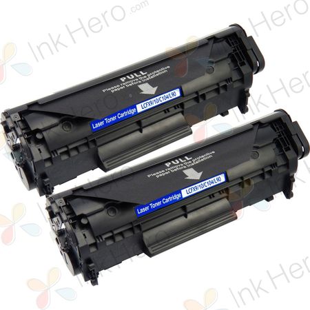 2 stuks Canon FX-10 (0263B002AA) toner zwart (Ink Hero Huismerk)