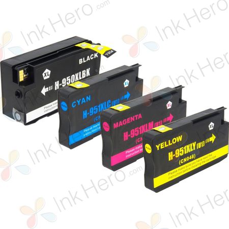 4 stuks HP 950XL & 951XL inktcartridges hoge capaciteit (Ink Hero Huismerk)