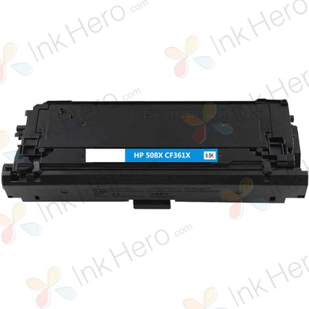 HP 508X (CF361X) toner cyaan hoge capaciteit (Ink Hero Huismerk)