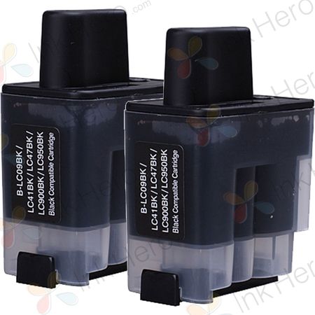 2 stuks Brother LC900BK zwart inktcartridges (Ink Hero Huismerk)