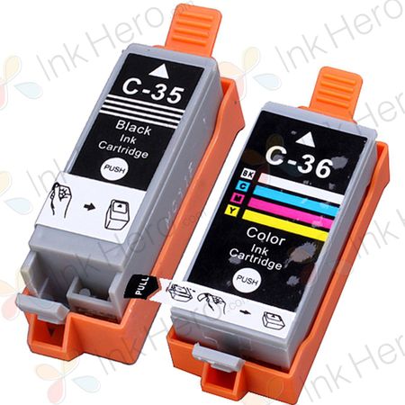 2 stuks Canon PGI-35 & CLI-36 inktcartridges (Ink Hero Huismerk)