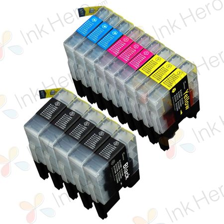 14 stuks Brother LC1240 (LC1220) inktcartridges hoge capaciteit (Ink Hero Huismerk)