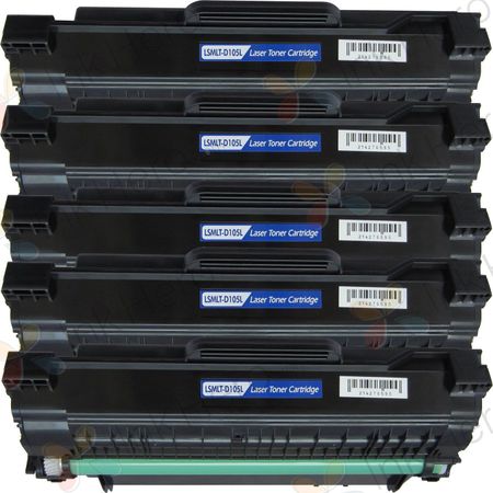 5 stuks Samsung MLT-D1052L toner zwart hoge capaciteit (Ink Hero Huismerk)