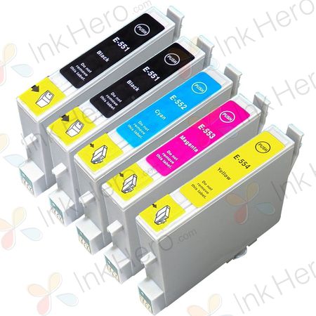 5 stuks Epson T0556 inktcartridges (Ink Hero Huismerk)