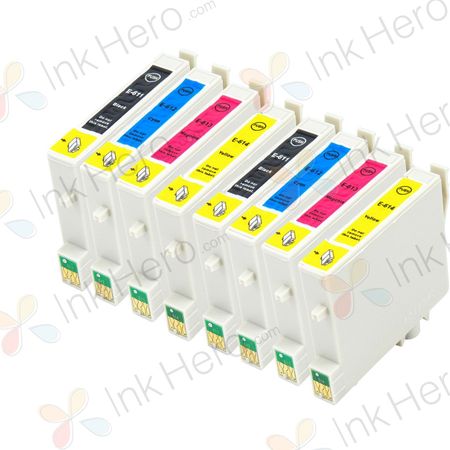 8 stuks Epson T0615 inktcartridges (Ink Hero Huismerk)