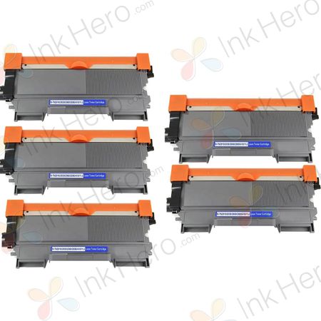 5 stuks Brother TN2010 toner zwart (Ink Hero Huismerk)