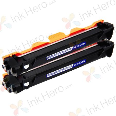 2 stuks Brother TN1050 toner zwart (Ink Hero Huismerk)