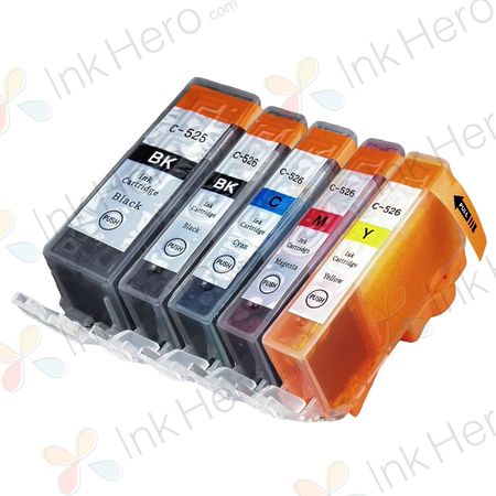 5 stuks Canon PGI-525 & CLI-526 inktcartridges (Ink Hero Huismerk)