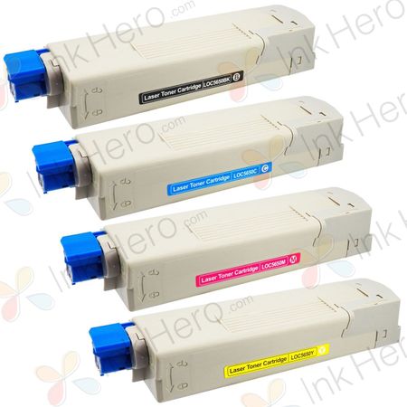 4 stuks Oki C5600, C5700 toner (Ink Hero Huismerk)