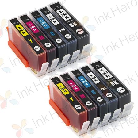 10 stuks HP 364XL inktcartridges hoge capaciteit (Ink Hero Huismerk)