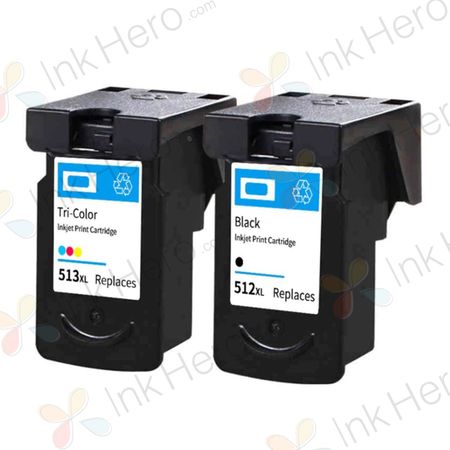 2 stuks Canon PG-512 / CL-513 inktcartridges (Ink Hero Huismerk)